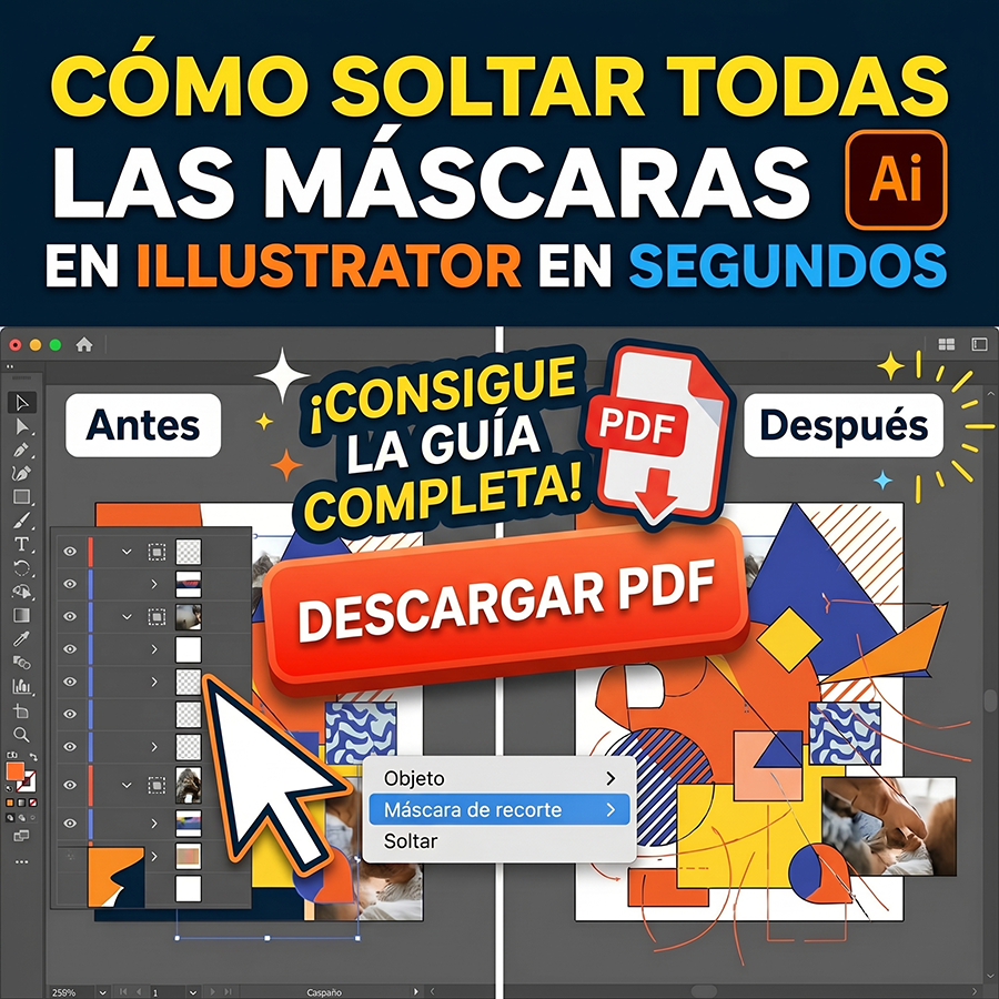 Soltar mascaras en illustrator